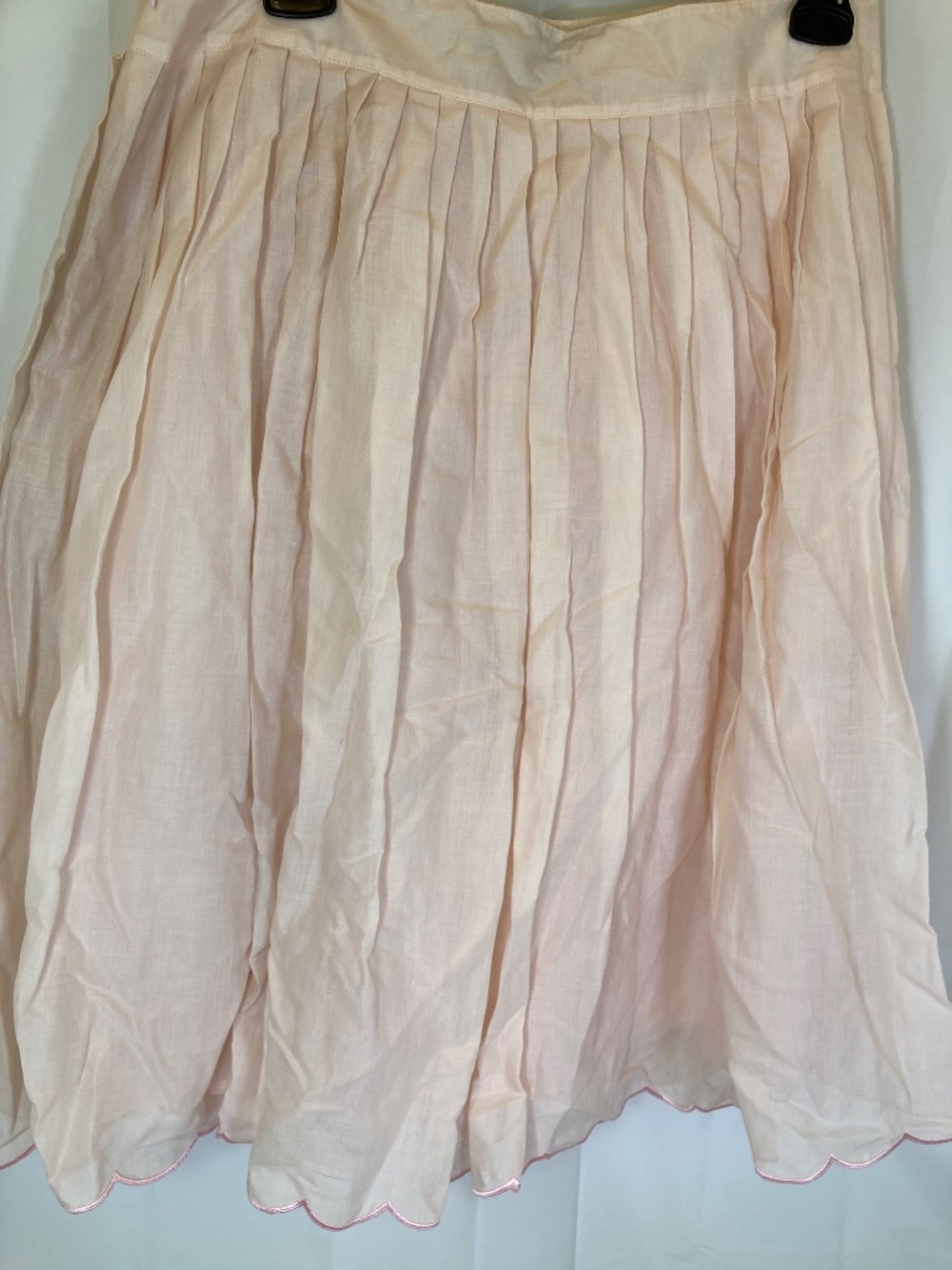 Banana Republic Skirt Sz 8 Pink Embroidered Floral Pleated Spring 2006 - Picture 13 of 15